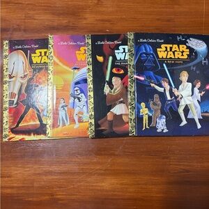 Little Golden Book STAR WARS Lot of 4 New Hope Empire Stikes Back Return of Jedi